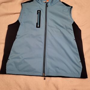 Peter Millar Light Blue and Black Vest